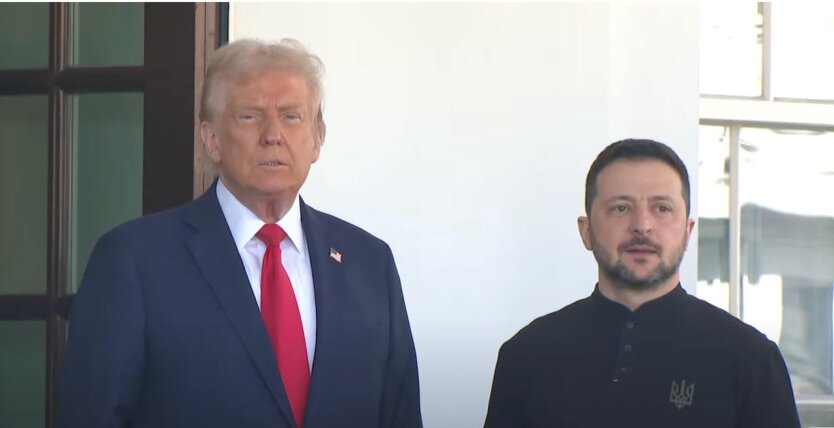 Zelensky and Trump at the White House