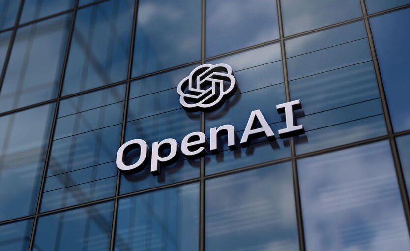 Илон Маск и OpenAI логотипы