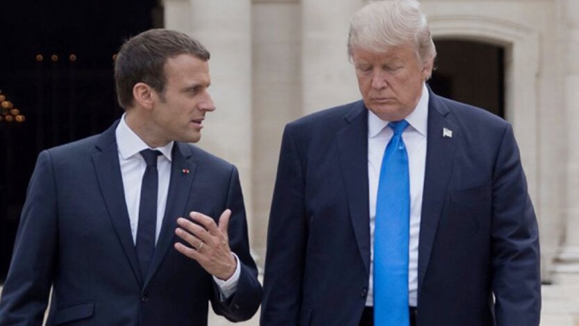 Image of Emmanuel Macron and Donald Trump