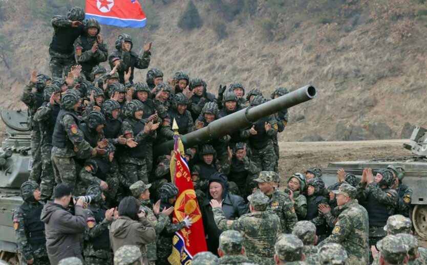 North Korean troops amid losses